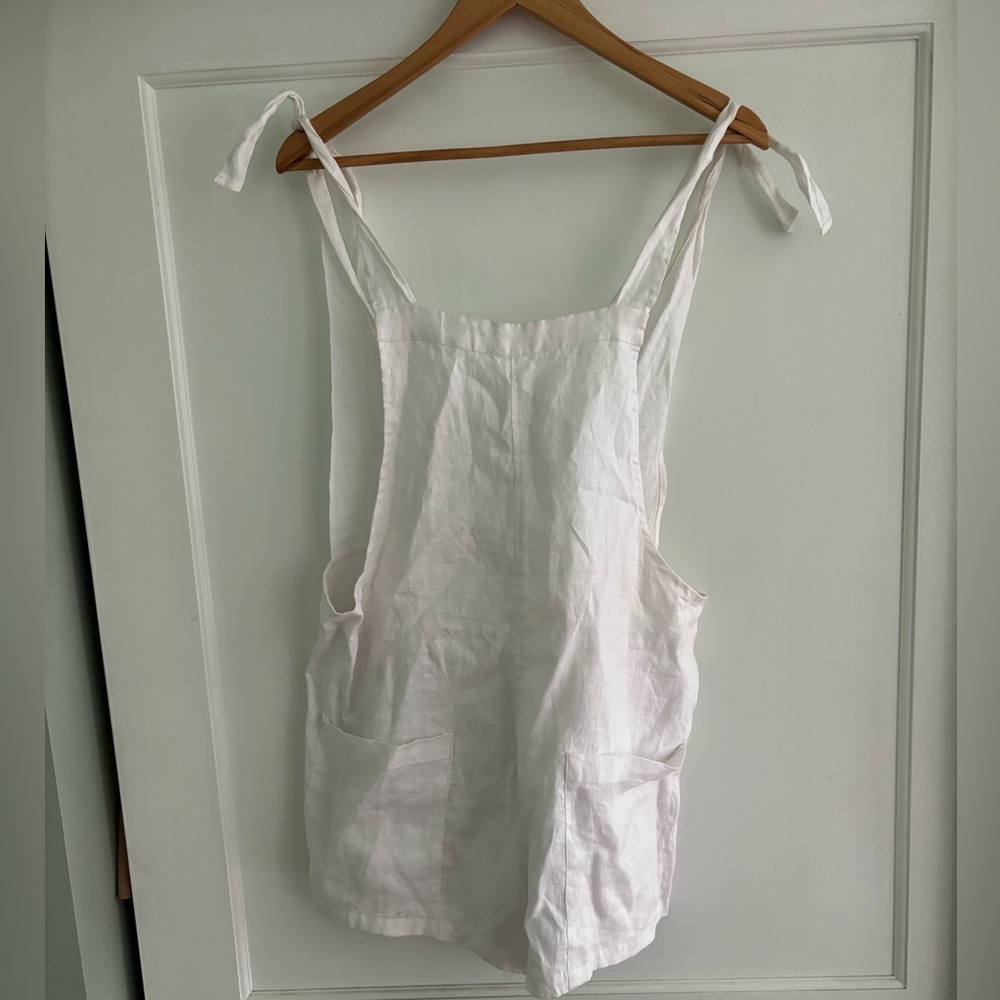 White Linen Romper